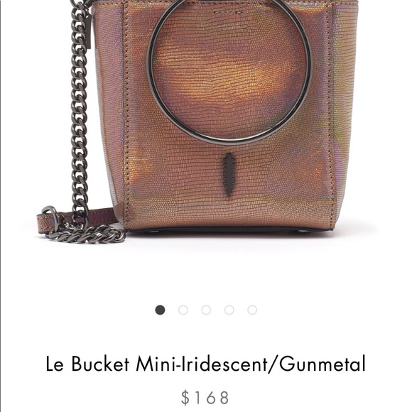 Thacker Le Bucket Mini-Iridescent/Gunmetal Leather - Picture 3 of 3